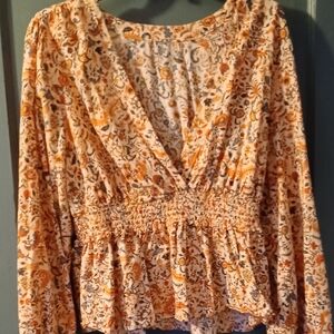 Floral Print Long Sleeve Top